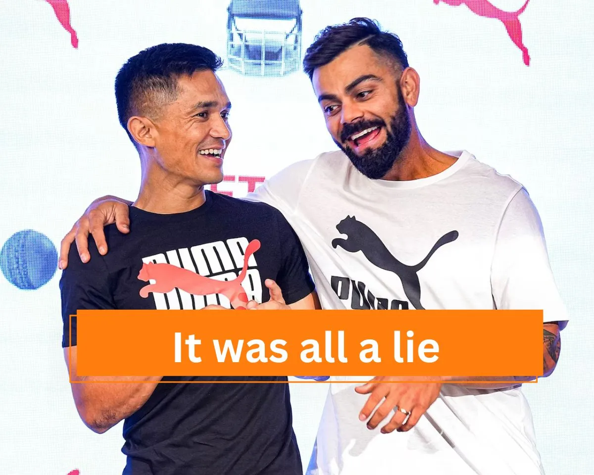 Virat Kohli with Suniel Chettri