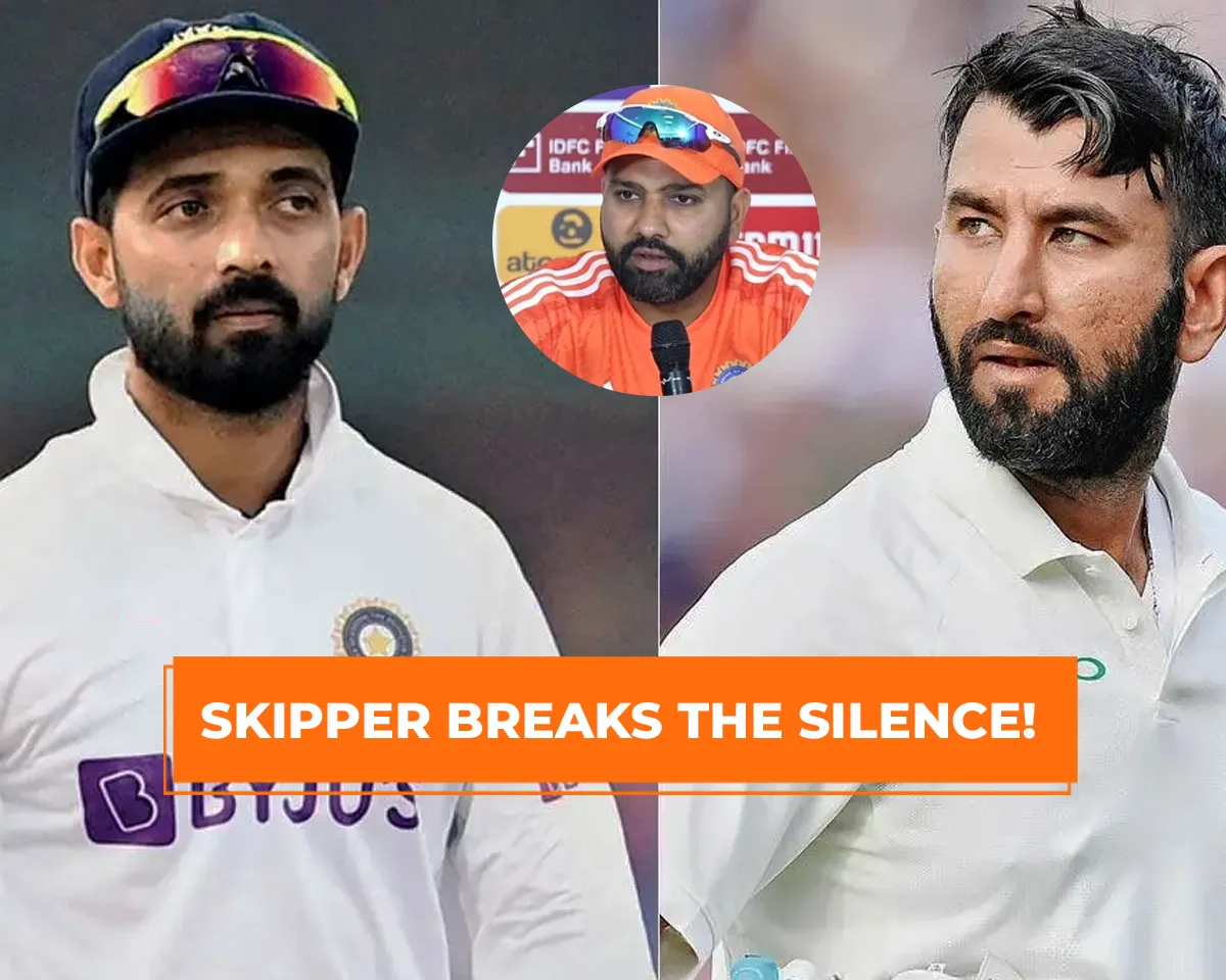 Rohit Sharma, Ajinkya Rahane, and Cheteshwar Pujara (File Photo: X)