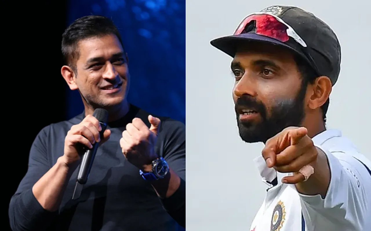 MS Dhoni and Ajinkya Rahane, India