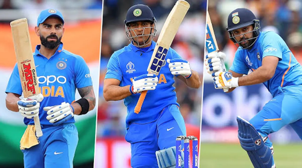 Virat Kohli, MS Dhoni and Rohit Sharma