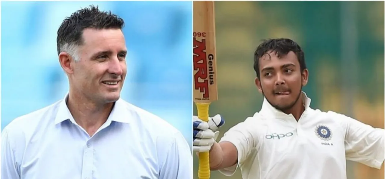 Michael-hussey-prithvi-shaw