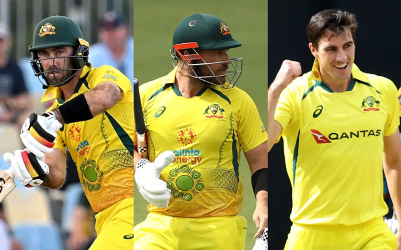 Glenn Maxwell, Aaron Finch, Pat Cummins