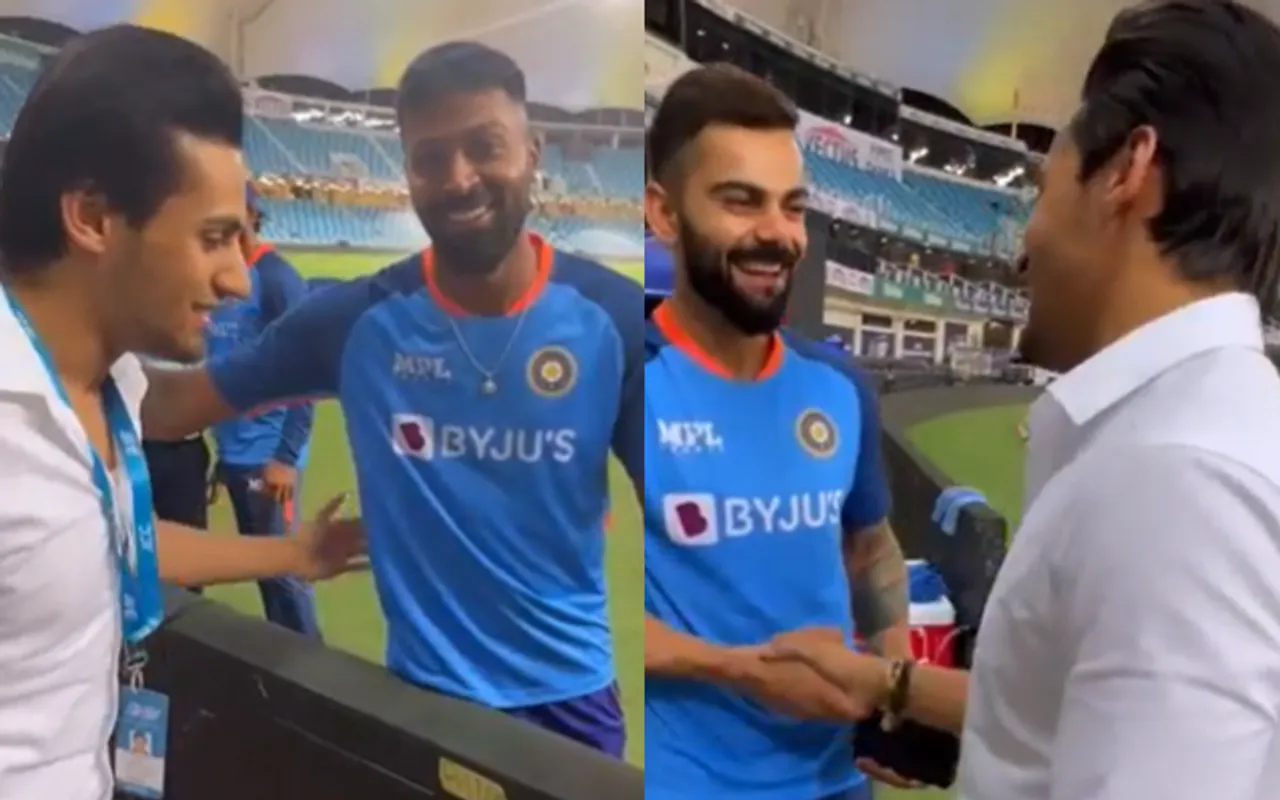 'Maaro mujhe maaro' fame Momin Saqib meets Virat Kohli, Hardik Pandya post India - Pakistan match