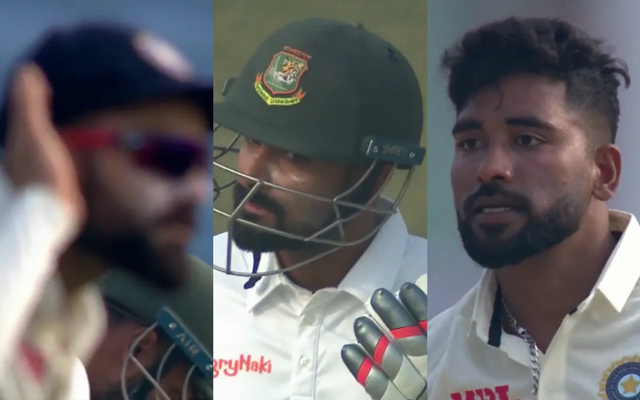 Mohammed Siraj, Virat Kohli, and Litton Das