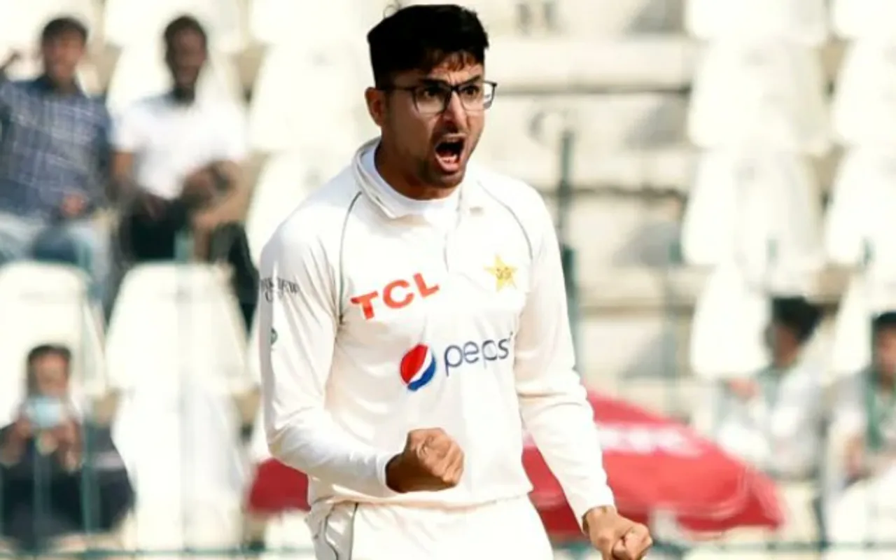Abrar Ahmed against England