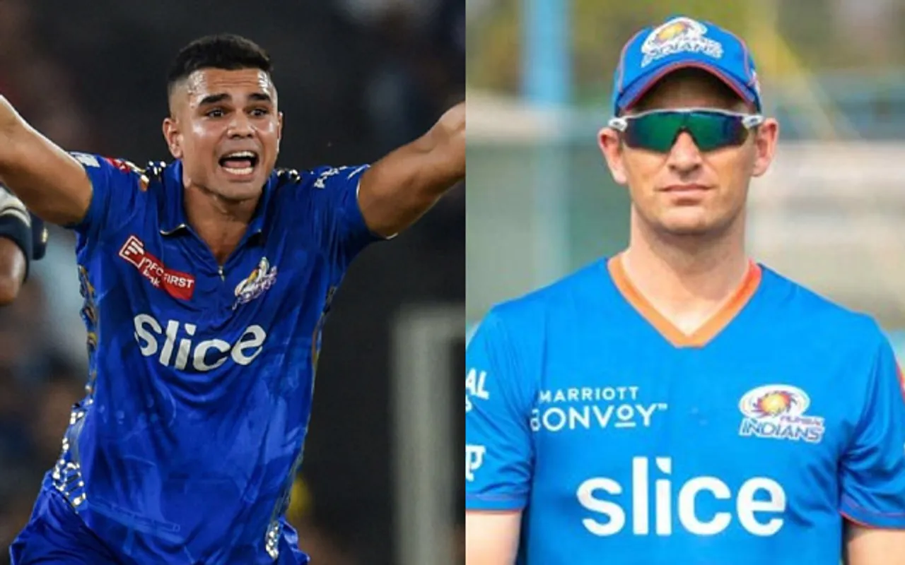 Shane Bond and Arjun Tendulkar
