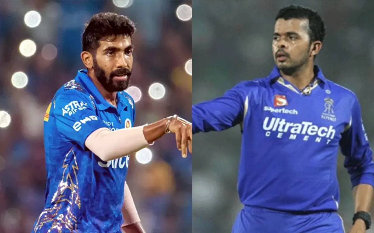 Jasprit Bumrah and S Sreesanth (Source - Twitter)