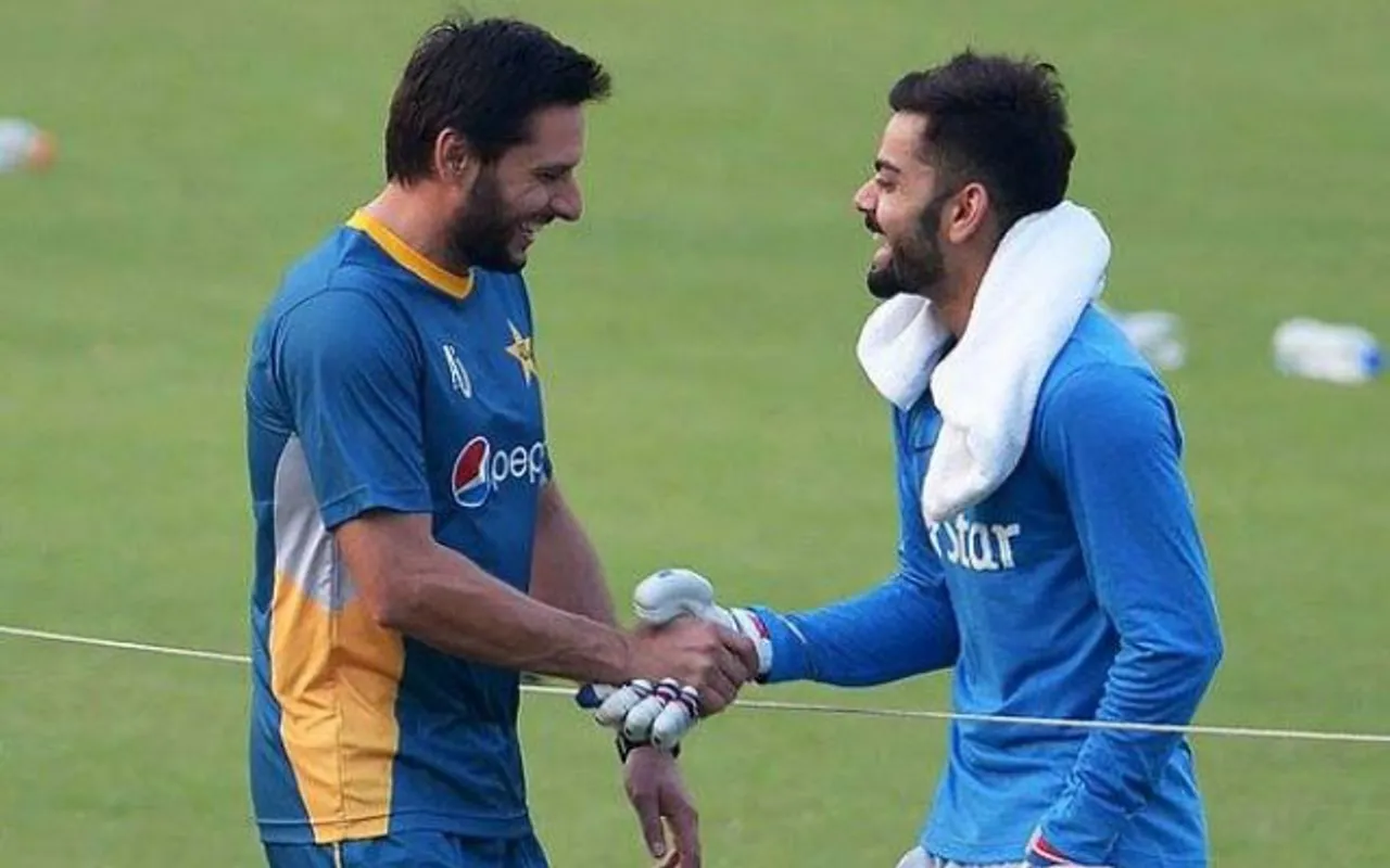 Virat Kohli and Shahid Afridi