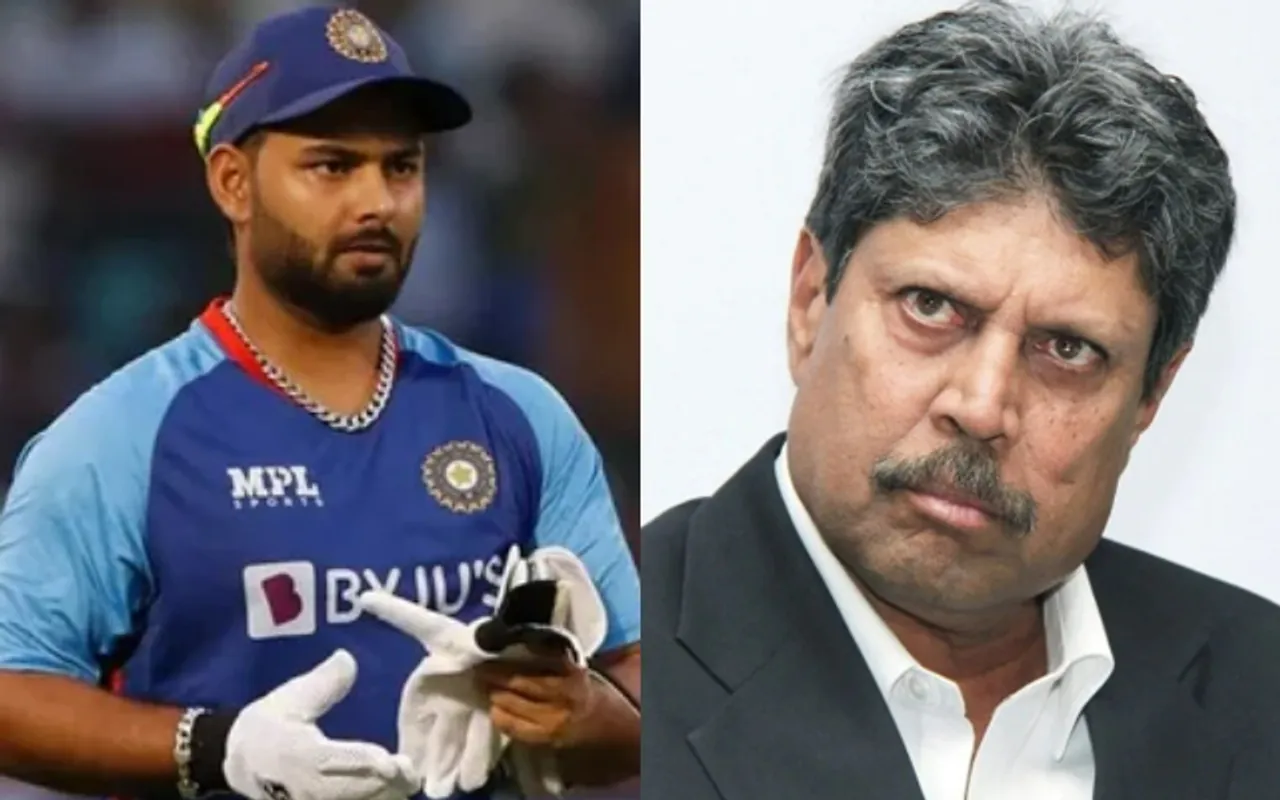 Rishabh Pant and Kapil Dev