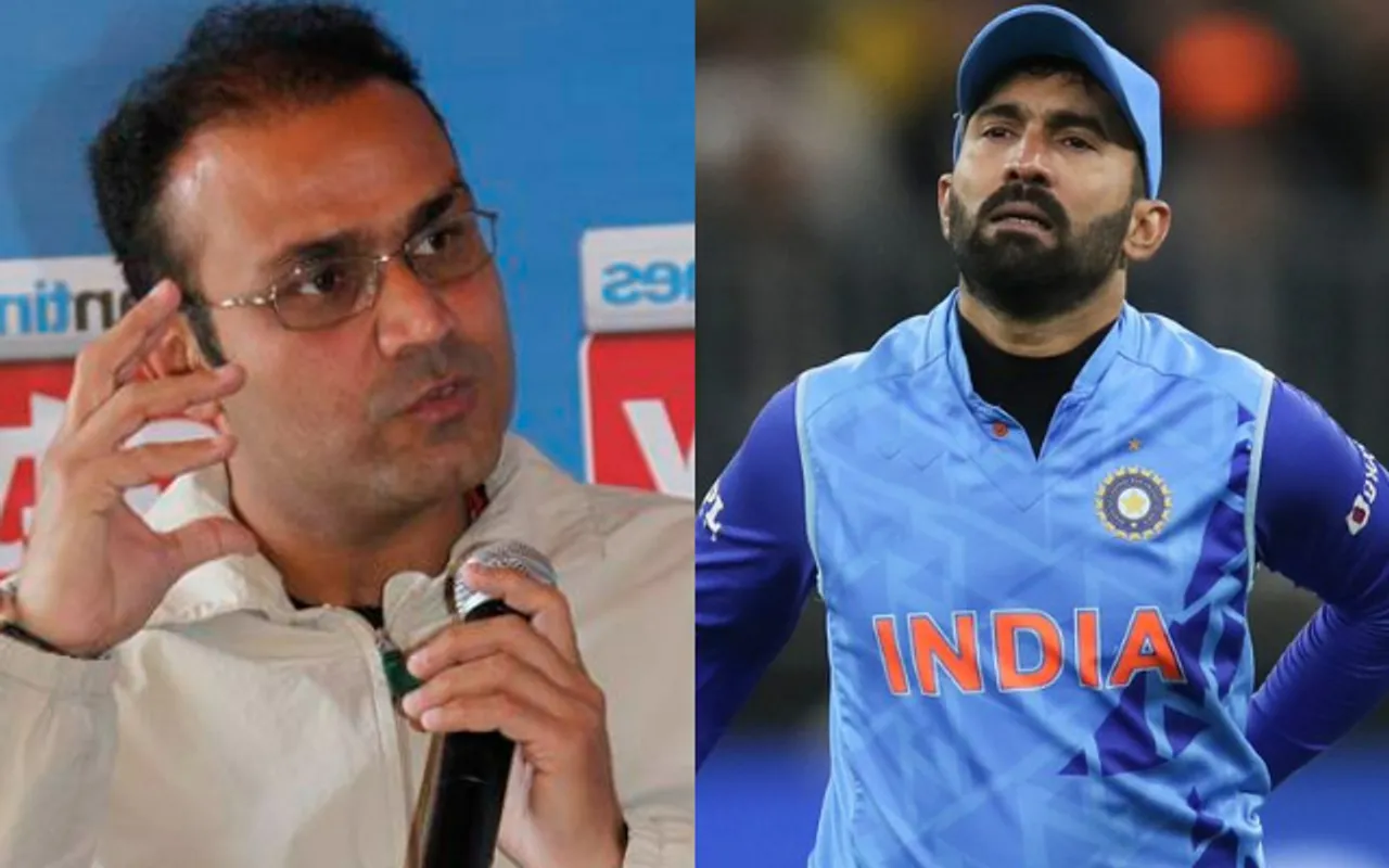 Dinesh Karthik and Virender Sehwag
