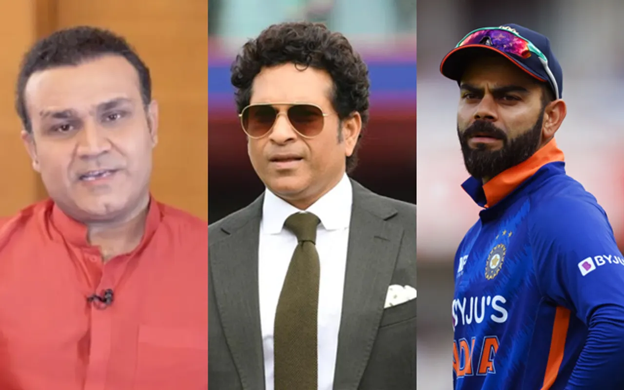 Virender Sehwag-Sachin Tendulkar-Virat Kohli