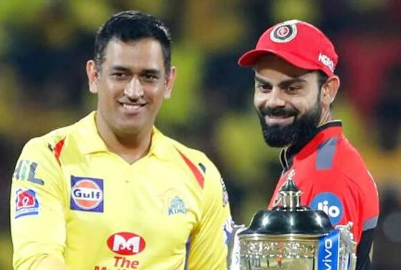 IPL Match - MS Dhoni with Virat Kohli