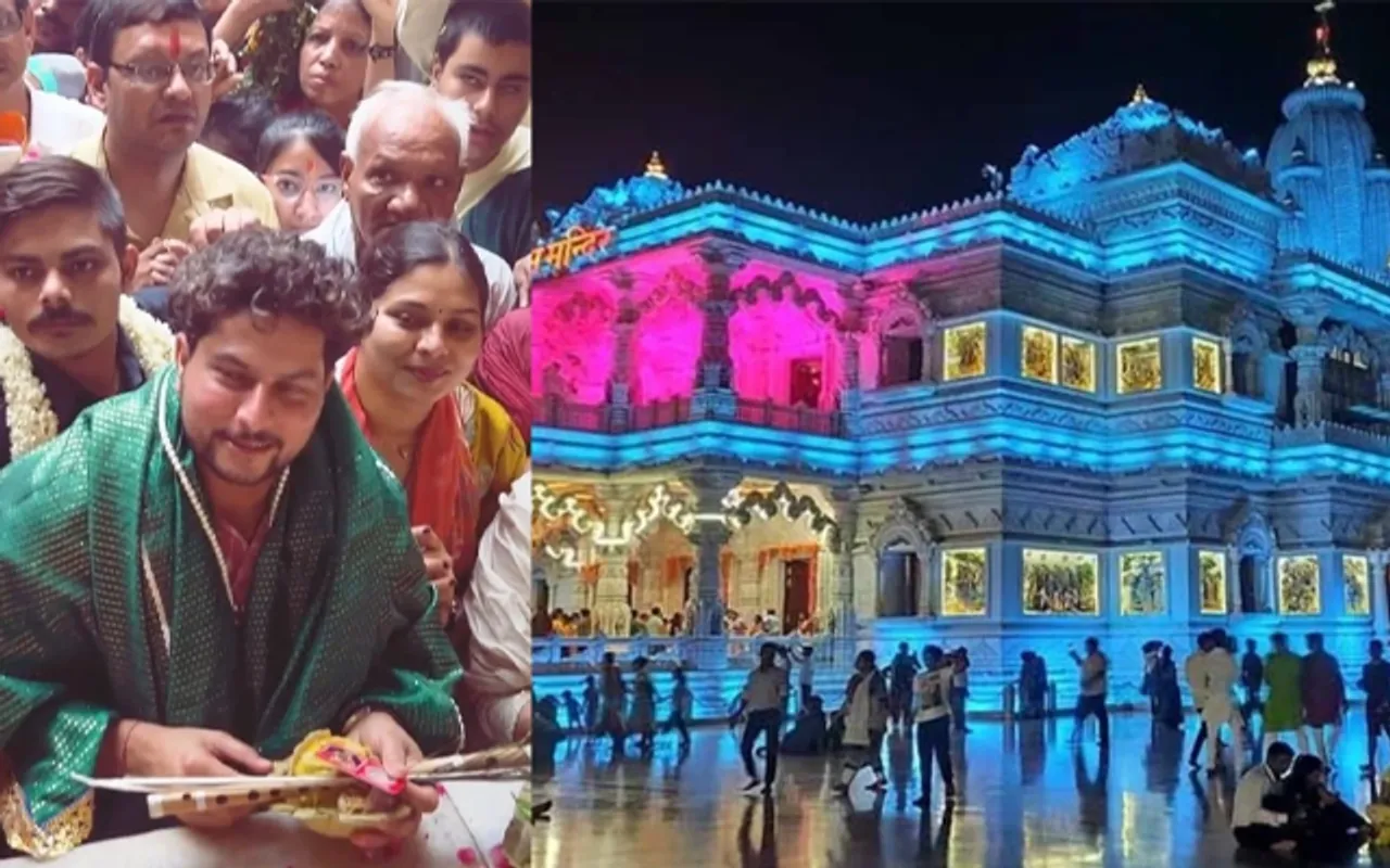 Kuldeep Yadav in Vrindavan