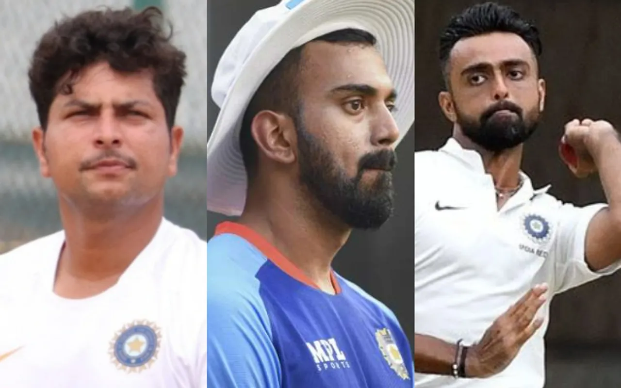 Kuldeep Yadav, KL Rahul, and Jaydev Unadkat