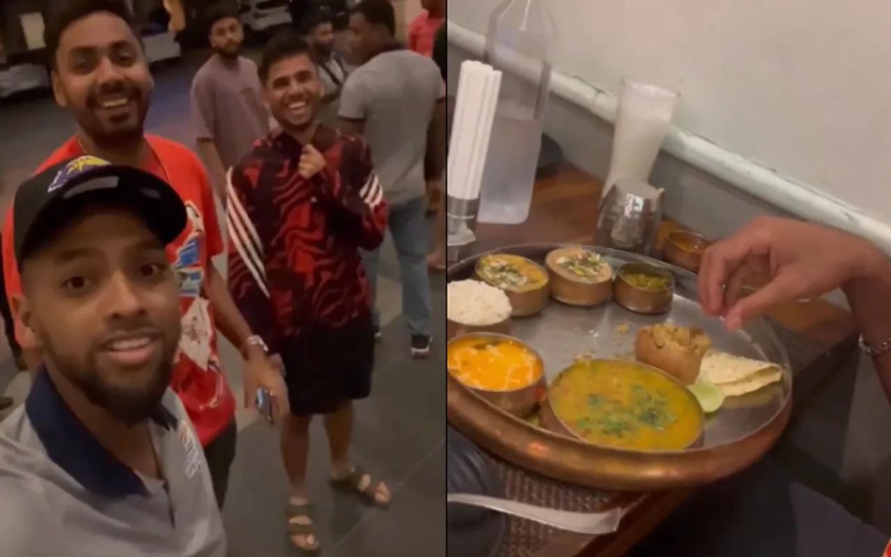 Lucknow Super Giants players trying Daal Baati