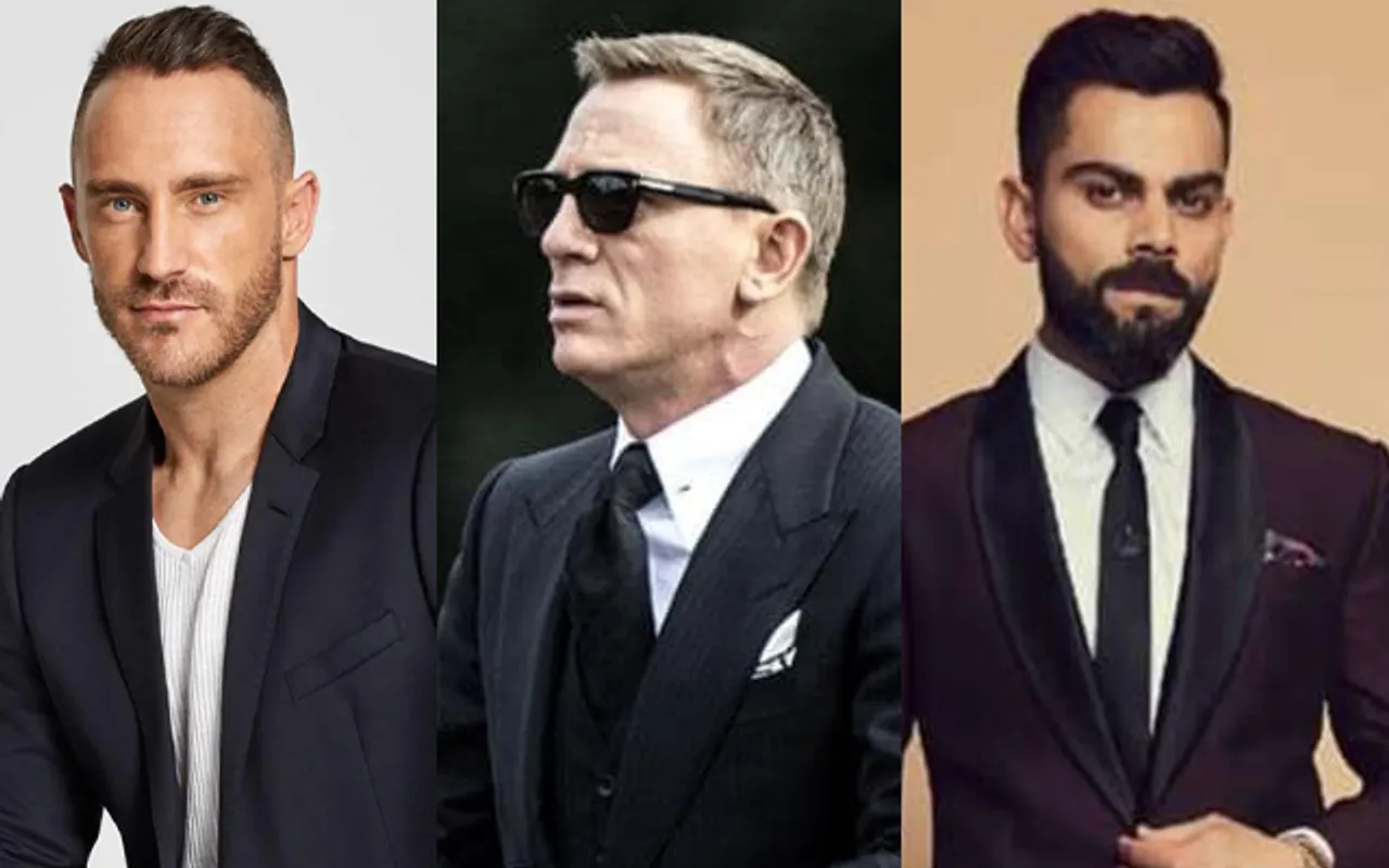 Faf du Plessis, Daniel Craig, Virat Kohli