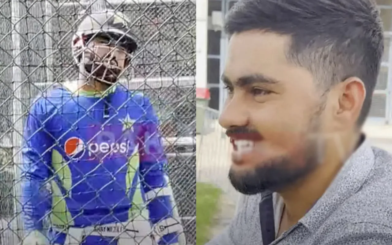 Mohammad Rizwan with the fan