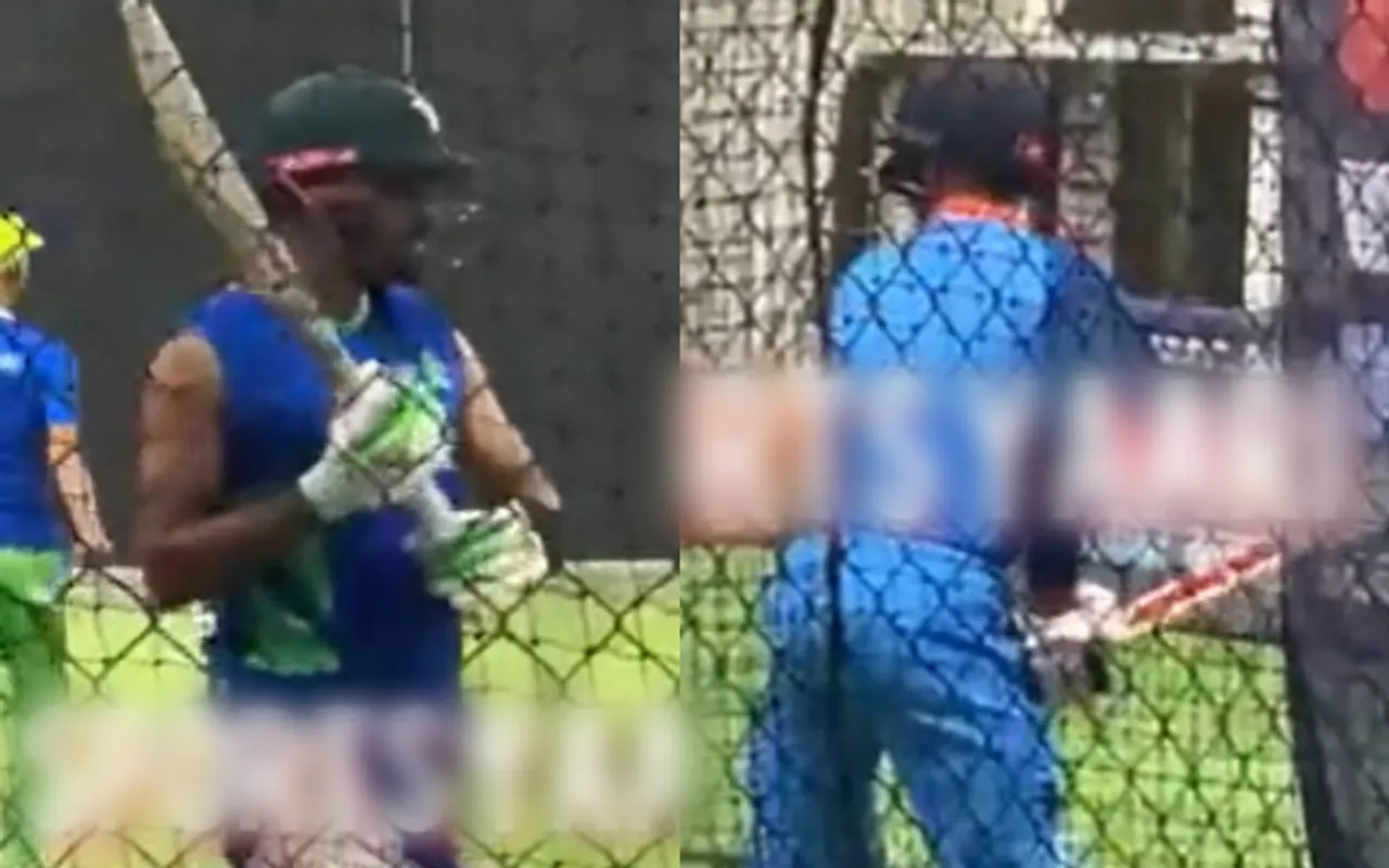 Virat Kohli and Babar Azam in nets