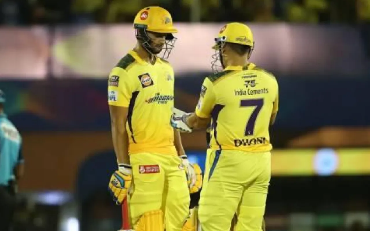 Shivam Dube and MS Dhoni