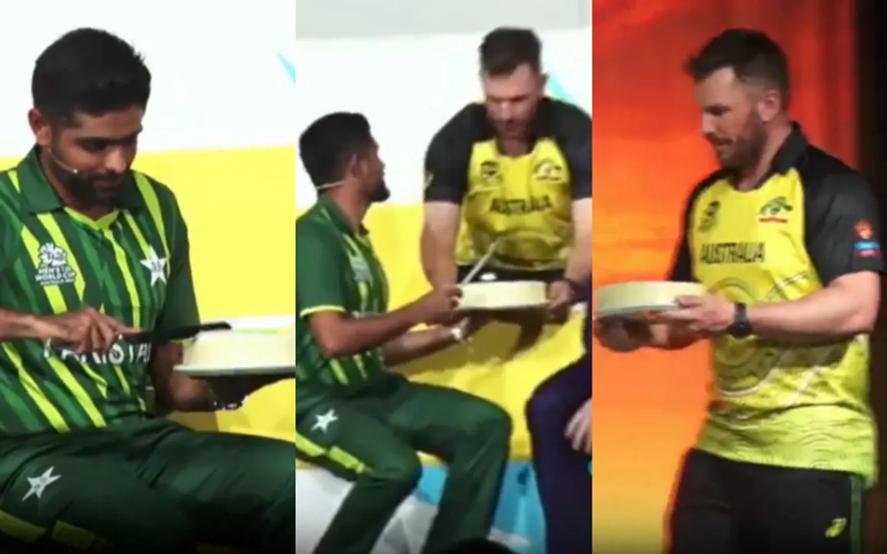 Babar Azam and Aaron Finch