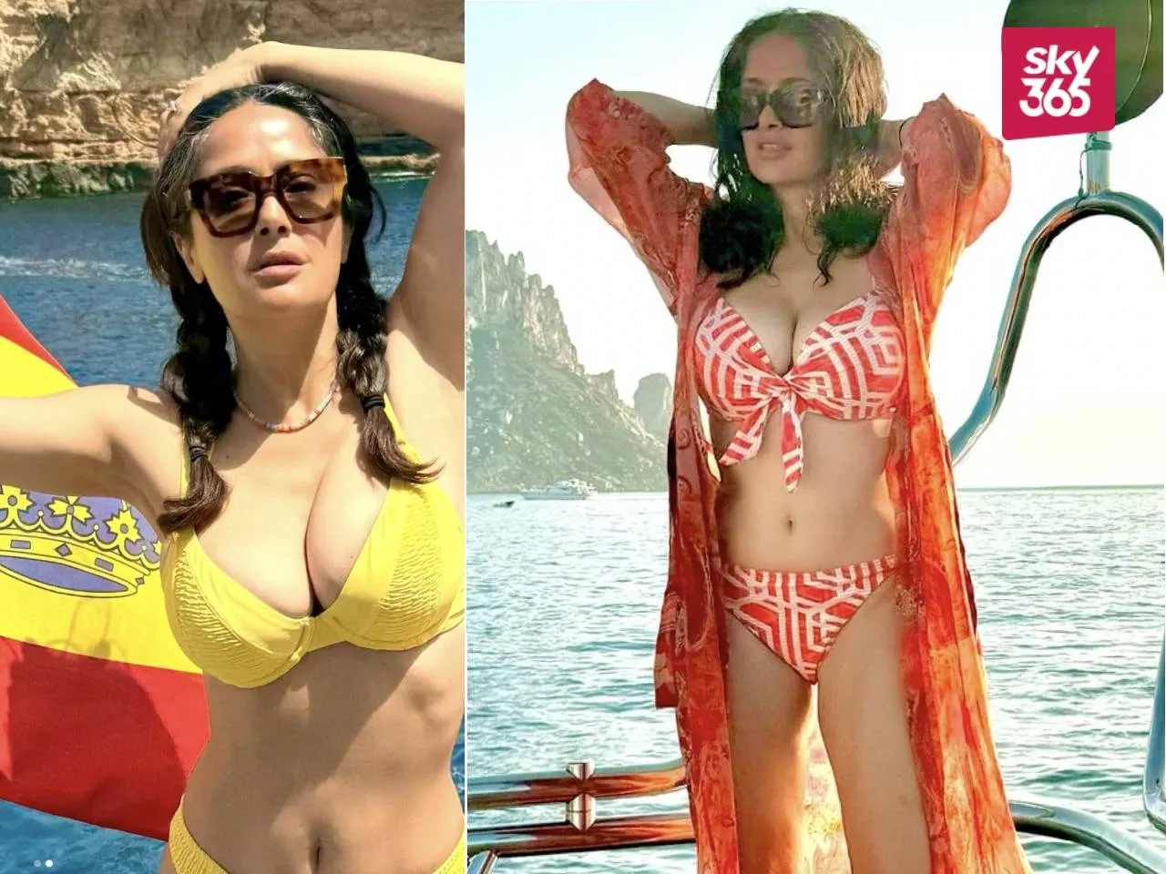 Salma Hayek hot bikini pics