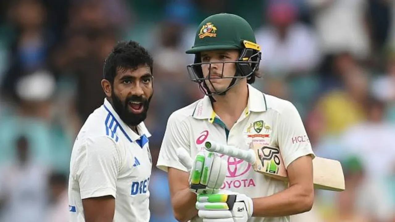 Jasprit Bumrah and Sam Konstas