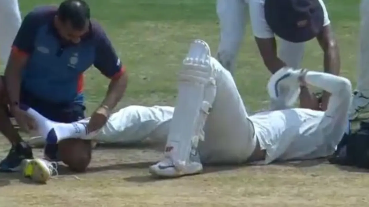 Venkatesh Iyer twists ankle 