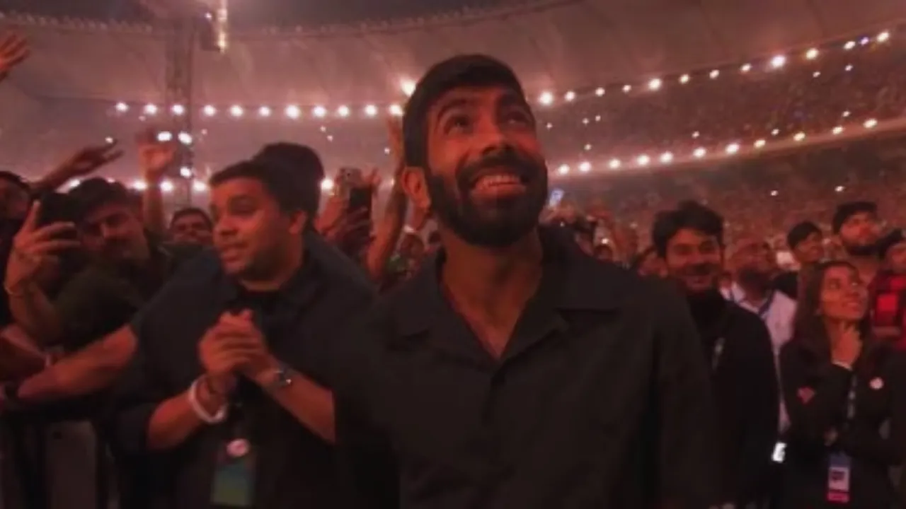 Jasprit Bumrah attends Coldplay concert in Ahmedabad