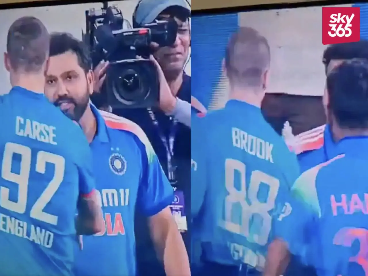 Harry Brook and Brydon Carse Rohit Sharma