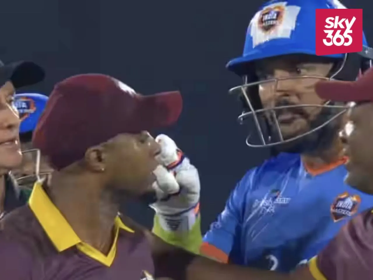 Yuvraj Singh and Tino Best