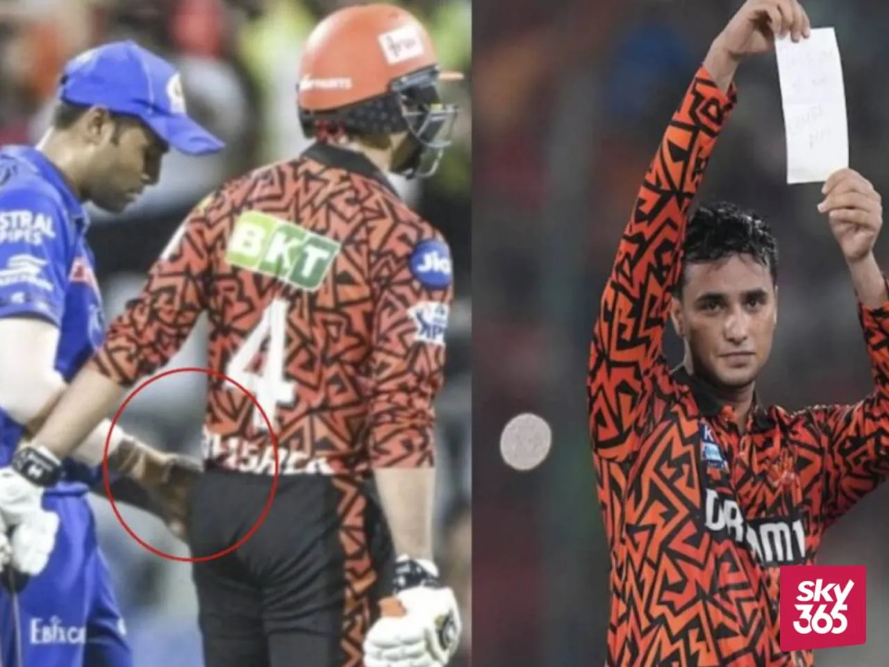 Suryakumar Yadav checks Abhishek Sharma's pockets