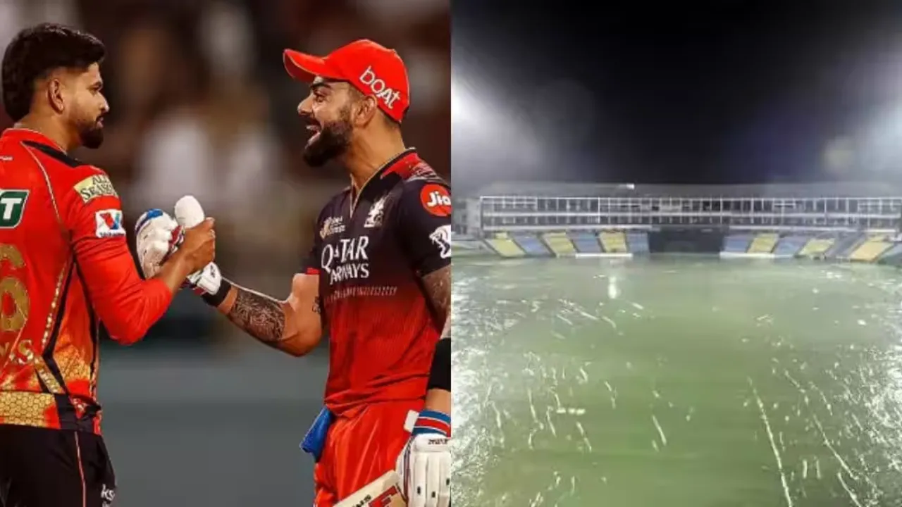 Who will play RCB in the Final if Qualifier 2 is washed out?
