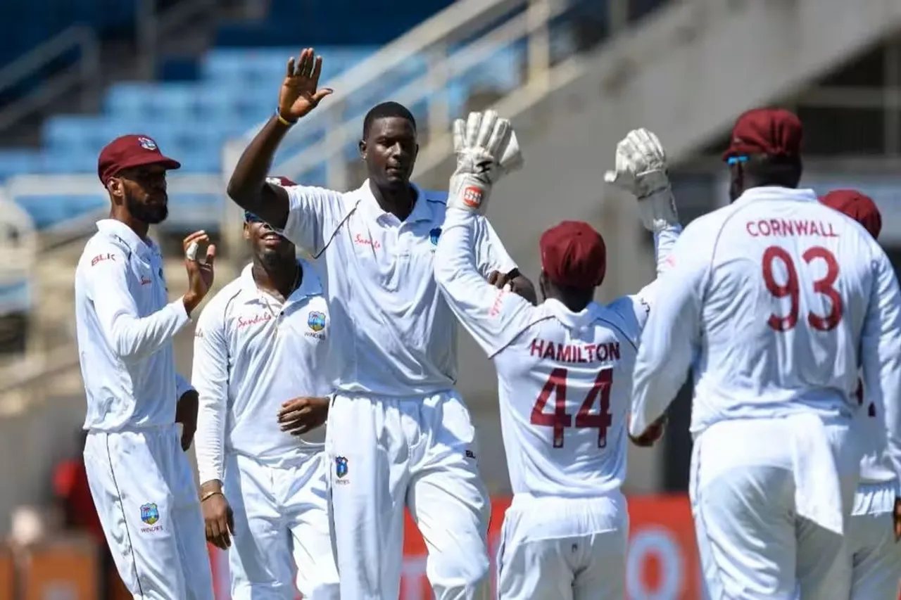 Jason-Holder-celebrates-wicket-with-his-teammates-during-a-Test©ICC-Twitter