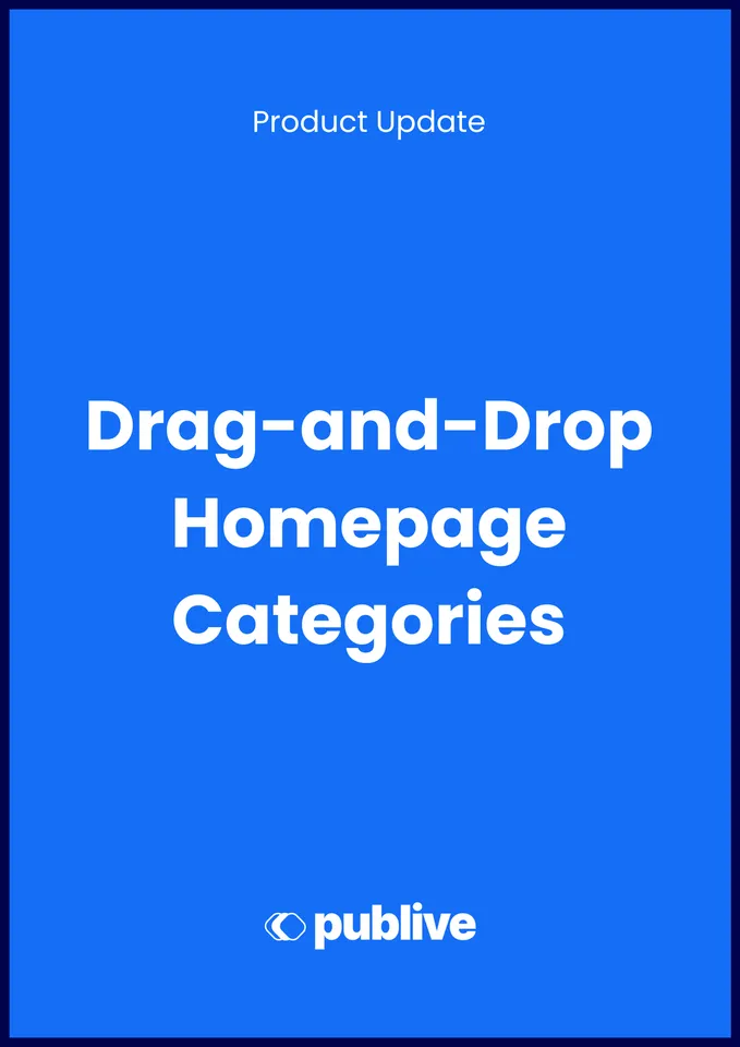 Drag-and-Drop Homepage Categories Product Update