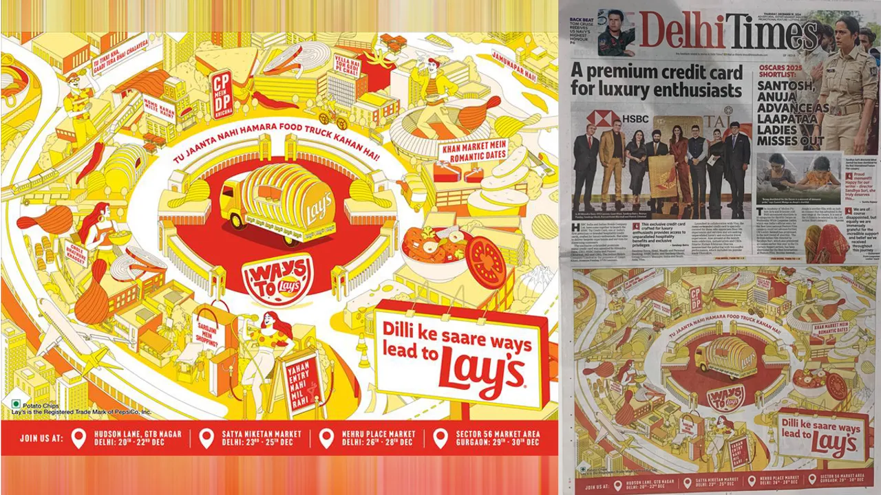 Lay’s food truck in TOI print ad