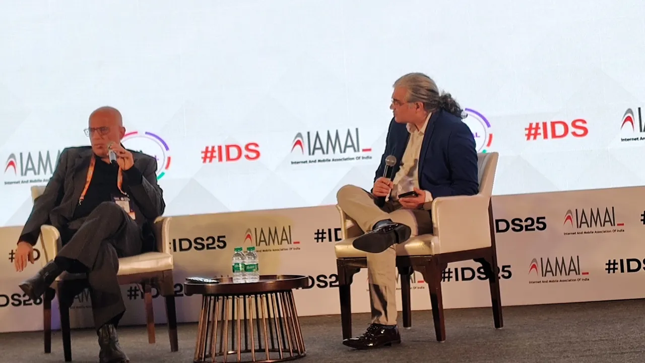 Vikram Sakhuja and Vivek Malhotra at India Digital Summit in New Delhi on Thursday, January 16, 2025.