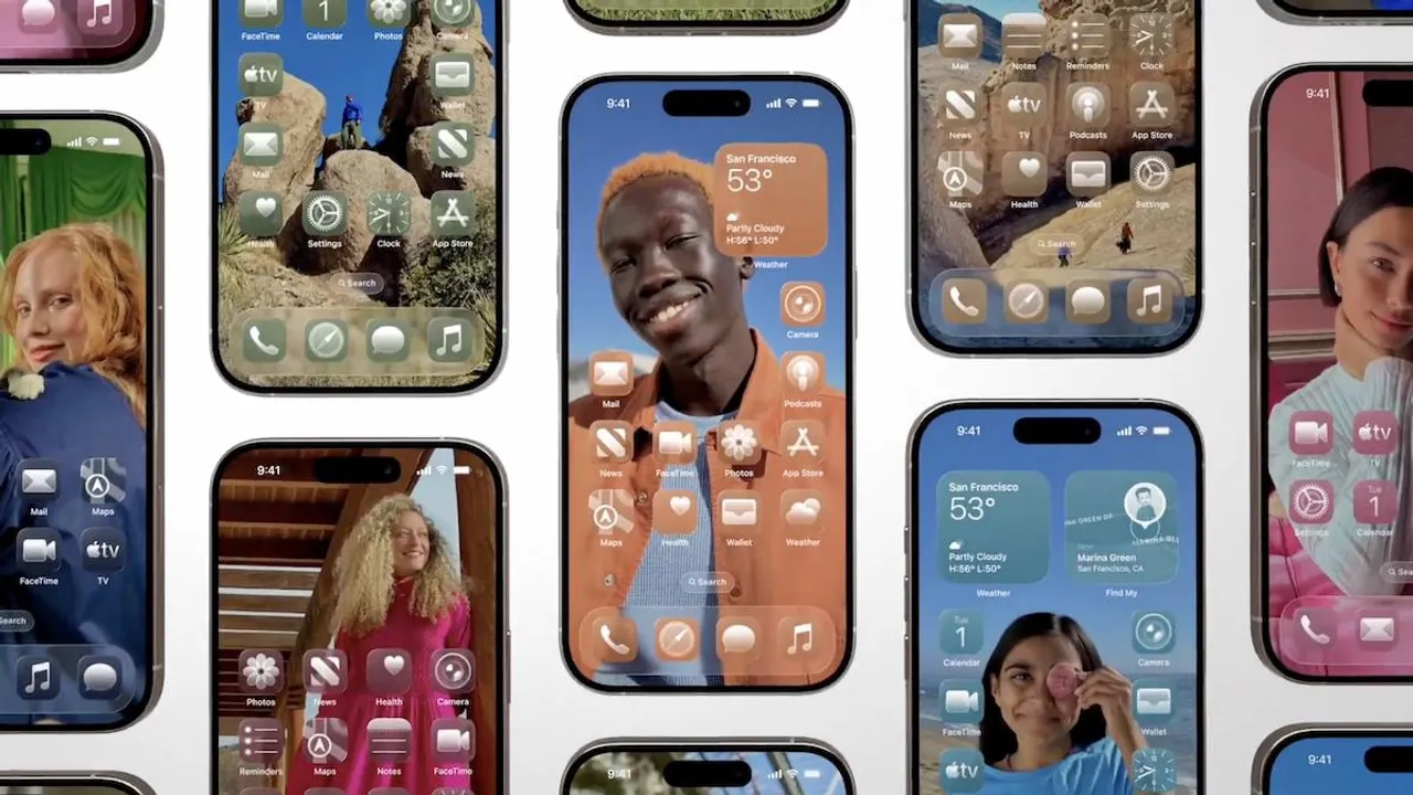 Apple iPhone liquid glass design