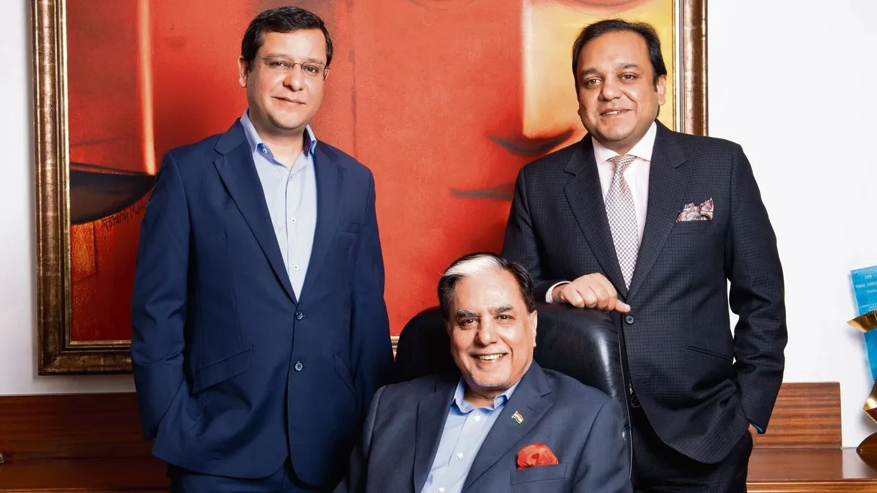 (L-R) A file photo of Amit Goenka, Subhash Chandra and Punit Goenka