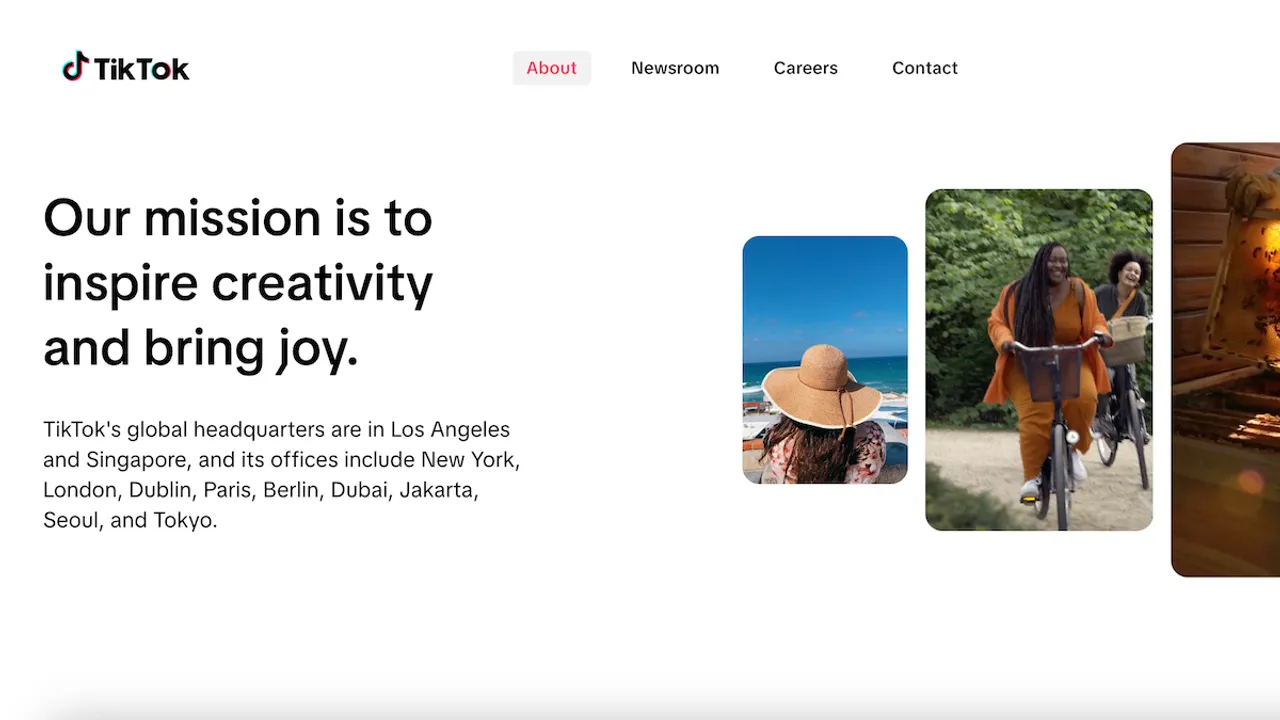 tiktok website