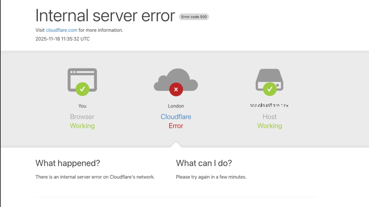 Cloudfare error