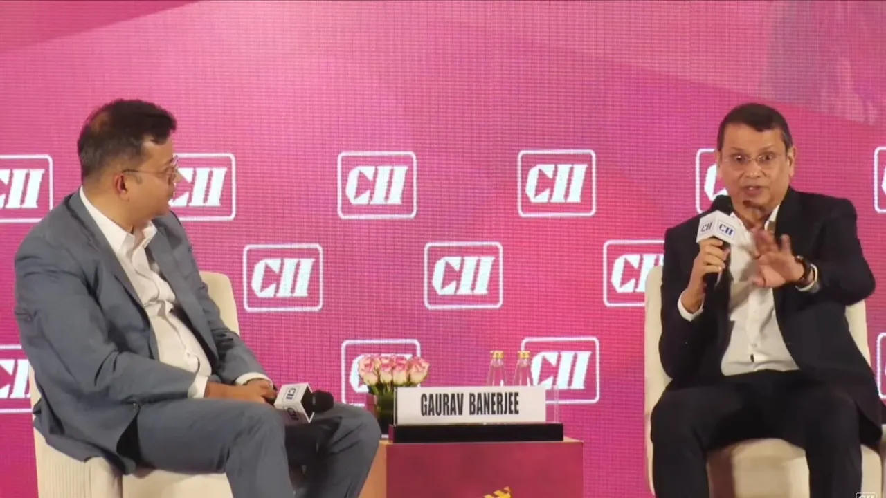 Gaurav Banerjee and Uday Shankar at the CII Big Picture Summit in Mumbai on December 1, 2025.
