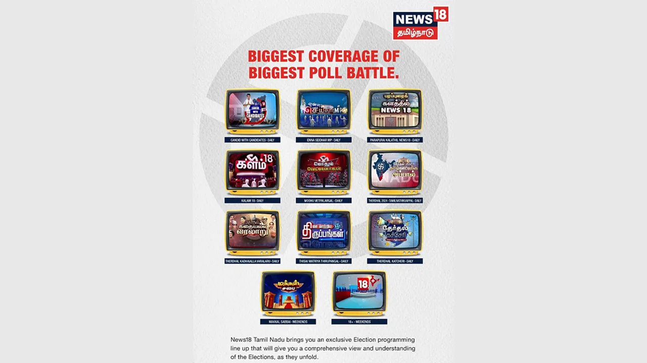 News18 Tamil Nadu unveils election programming lineup