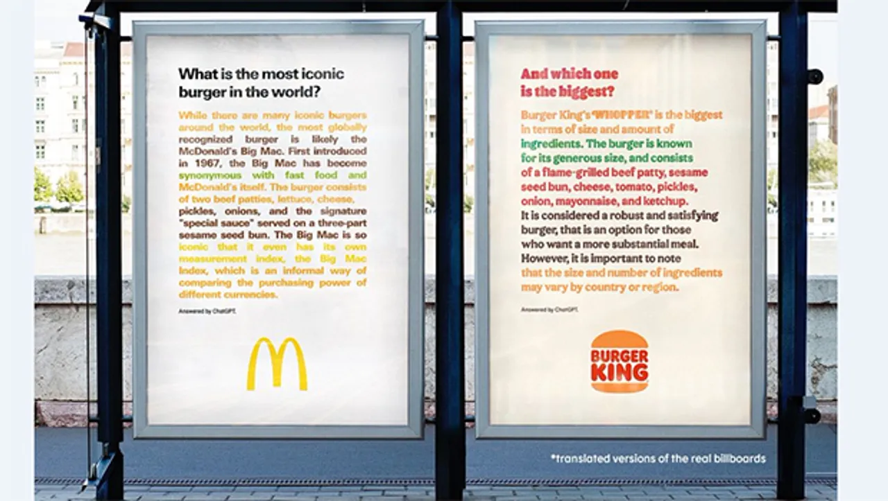 ChatGPT emerges as the clear winner in McDonald's vs Burger King billboard battle