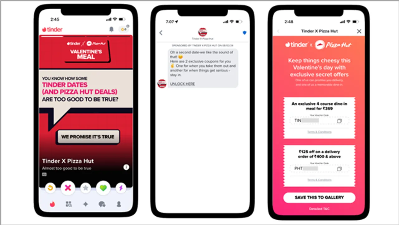 Tinder and Pizza Hut's V-day collaboration to deliver curated meals