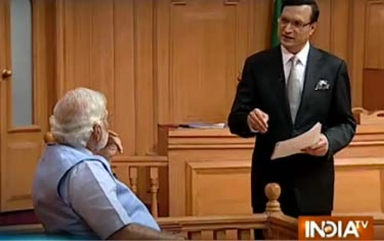 Rajat Sharma scoops Narendra Modi's interview in 'Aap Ki Adalat'