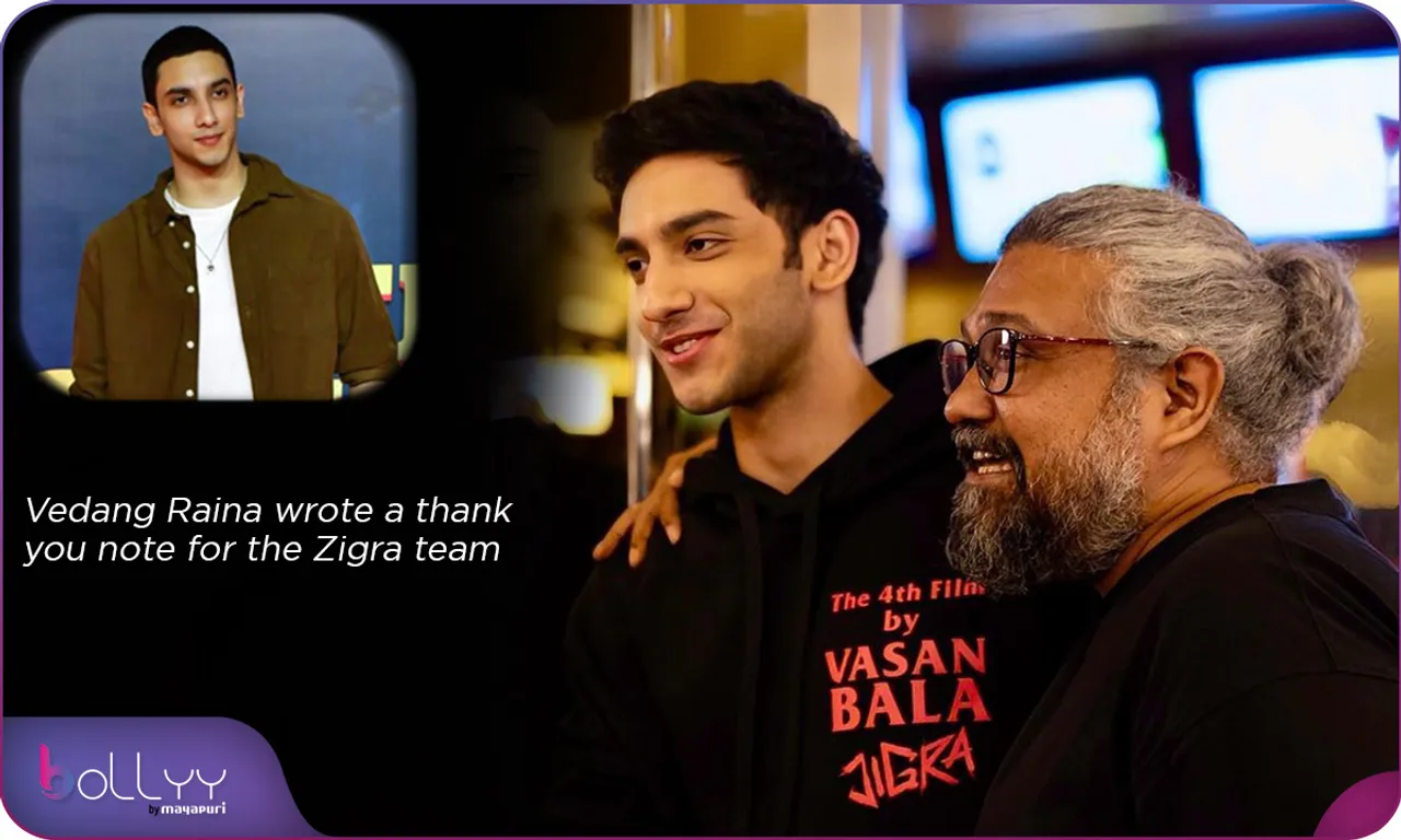 Vedang Raina wrote a thank you note for the Zigra team