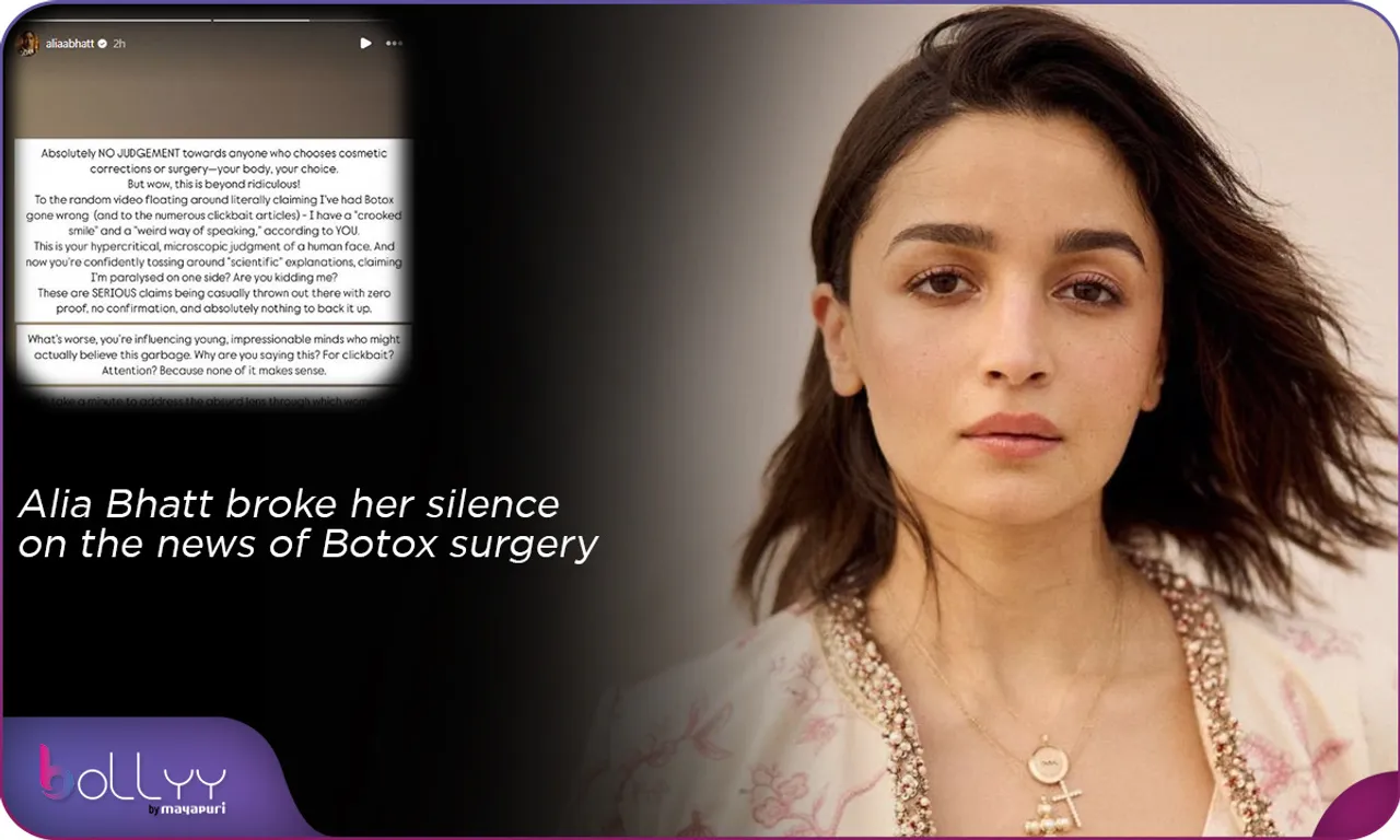 Alia Bhatt broke her silence on the news of Botox surgery