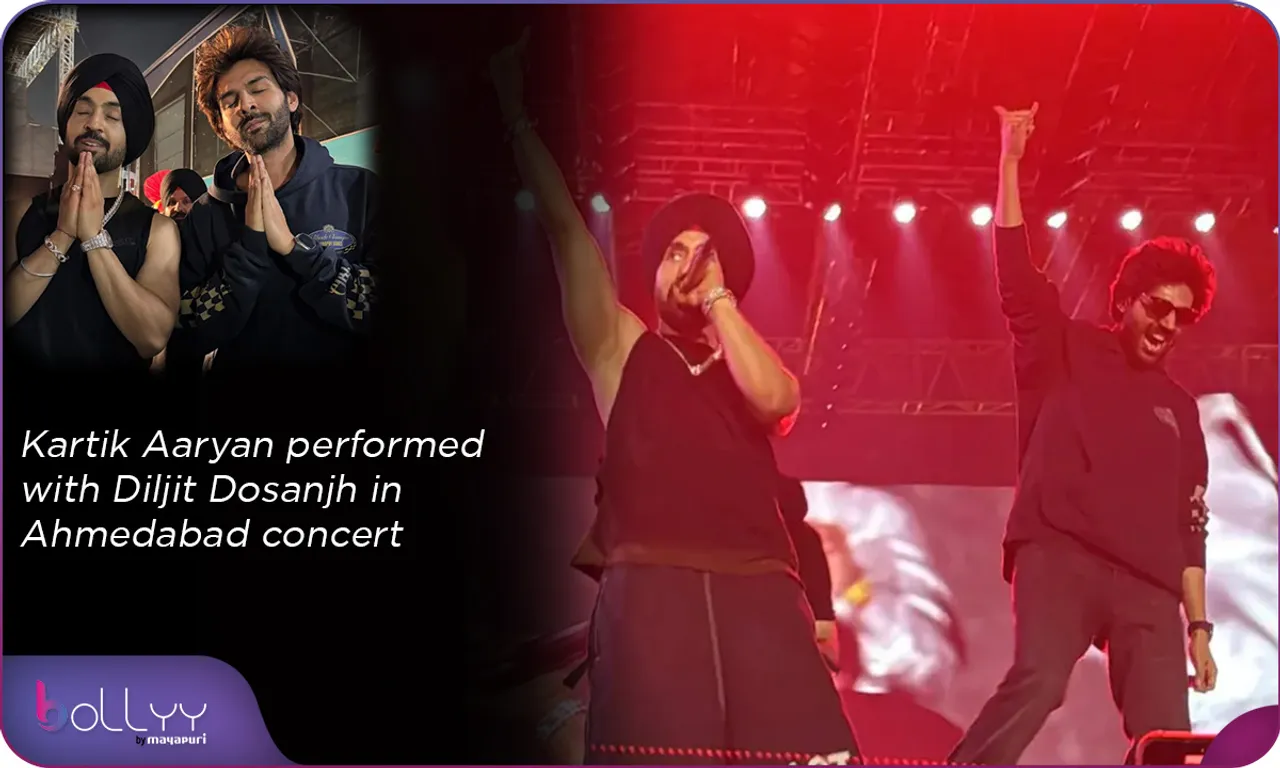 Kartik Aaryan performed with Diljit Dosanjh in Ahmedabad concert