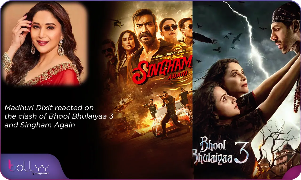 Madhuri Dixit reacted on the clash of Bhool Bhulaiyaa 3 and Singham Again