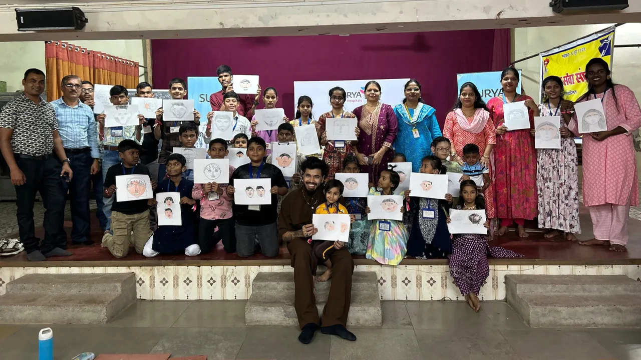 Shantanu Hazarika shares smiling moments with hearing-impaired children